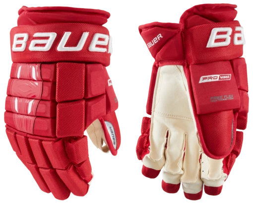 Bauer Pro Series Senior Hockey Gloves -Best Hockey Store 1058642 RED