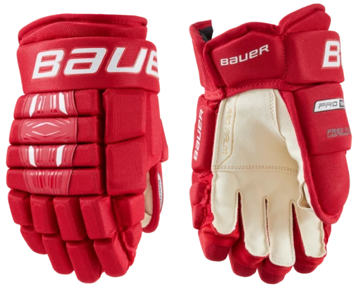 Bauer Pro Series Junior Hockey Gloves -Best Hockey Store 1058651 RED