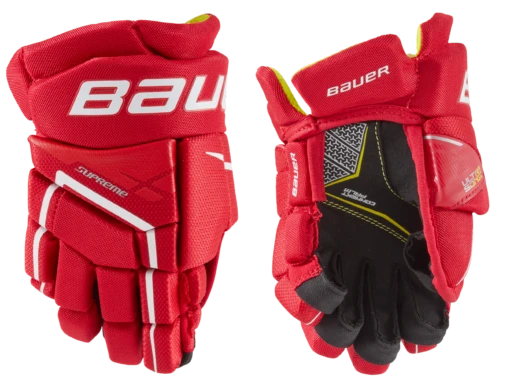 Bauer Supreme Ultrasonic Youth Hockey Gloves -Best Hockey Store 1058655 RED