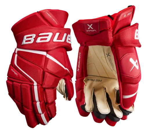 Bauer Vapor 3X Pro Senior Hockey Gloves -Best Hockey Store 3XPRO SR FRONT RED2