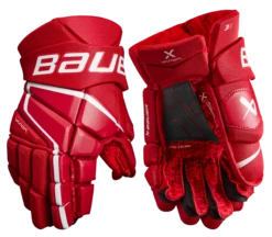 Bauer Vapor 3X Senior Hockey Gloves -Best Hockey Store 3X SR FRONT RED2