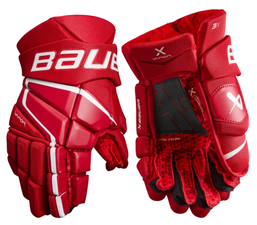 Bauer Vapor 3X Senior Hockey Gloves -Best Hockey Store 3X SR FRONT RED2