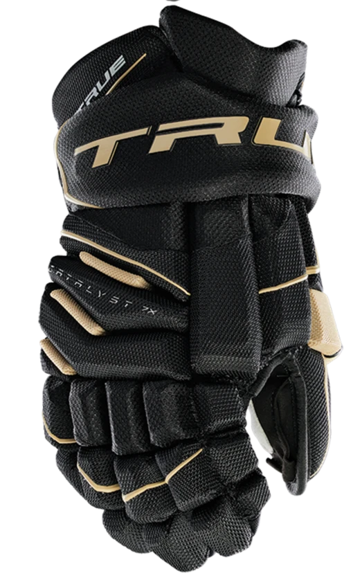 True Hockey True Catalyst 7X Senior Hockey Gloves -Best Hockey Store CT7xGlove Black Gold