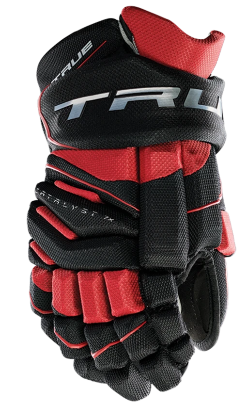 True Hockey True Catalyst 7X Senior Hockey Gloves -Best Hockey Store CT7xGlove Black Red