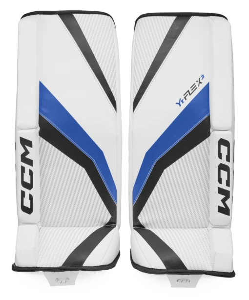 CCM YTFLEX 3 Youth Goalie Pads -Best Hockey Store GPYFX3 WHTRYL 01