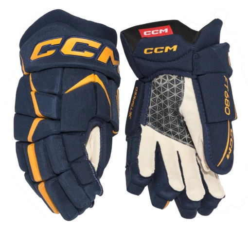 CCM JetSpeed FT680 Junior Hockey Gloves -Best Hockey Store HGFT680 NVSF 01