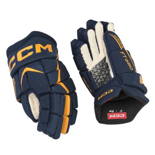 CCM JetSpeed FT680 Junior Hockey Gloves -Best Hockey Store HGFT680 NVSF 03