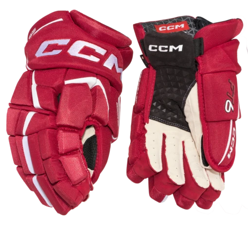 CCM JetSpeed FT6 Junior Hockey Gloves -Best Hockey Store HGFT6 RDWH 01