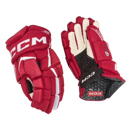 CCM JetSpeed FT6 Junior Hockey Gloves -Best Hockey Store HGFT6 RDWH 03