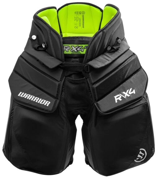 Warrior Ritual X4 E Intermediate Goalie Pants -Best Hockey Store rx4pes3bk war 01 i scaled