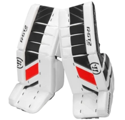 Warrior Ritual GT2 Intermediate Goalie Pads (w/ Knee Pads) -Best Hockey Store warrior ritual gt2 intermediate goalie pads black white red