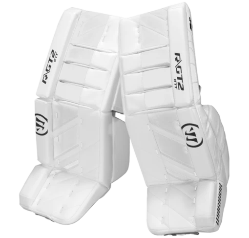 Warrior Ritual GT2 Intermediate Goalie Pads (w/ Knee Pads) -Best Hockey Store warrior ritual gt2 intermediate goalie pads white