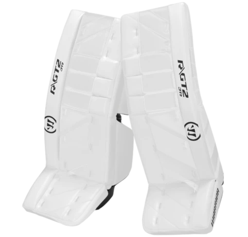 Warrior Ritual GT2 Junior Goalie Pads (w/ Knee Pads) -Best Hockey Store warrior ritual gt2 junior goalie pads white