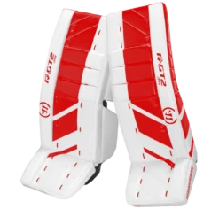 Warrior Ritual GT2 Junior Goalie Pads (w/ Knee Pads) -Best Hockey Store warrior ritual gt2 junior goalie pads white red